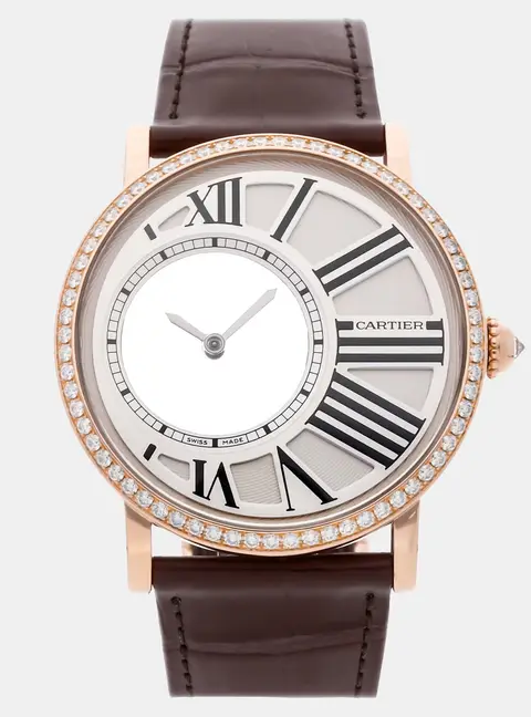 Cartier Rotonde de Cartier HPI00635 White 18K Rose Gold Manual winding Men's Wristwatch 42mm