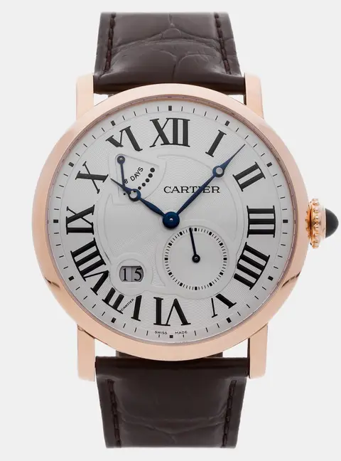 Cartier Rotonde de Cartier W1556203 White Rose Gold Automatic Men's Wristwatch 42mm
