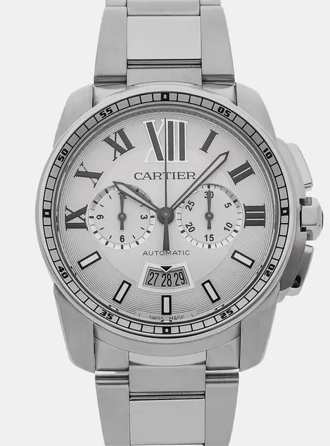 Cartier Caliber de Cartier WSCA0014 Silver Stainless Steel Automatic Men's Wristwatches 42mm