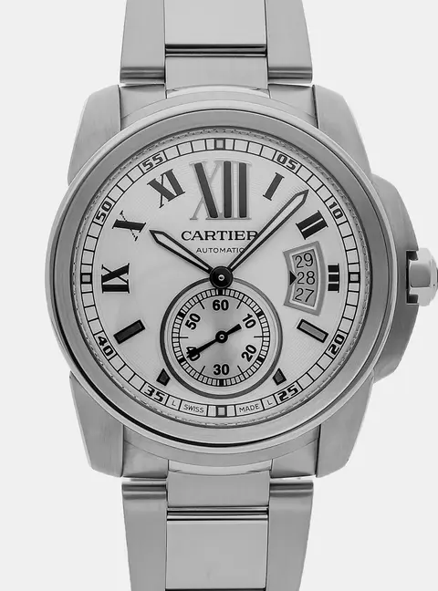 Cartier Caliber de Cartier W7100015 Silver Stainless Steel Automatic Men's Wristwatches 42mm