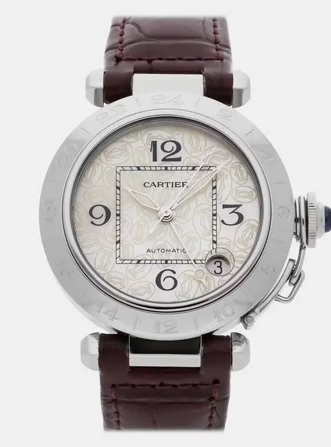 Cartier Pasha C W3107199 Silver Stainless Steel Automatic Men's Wristwatch 35mm
