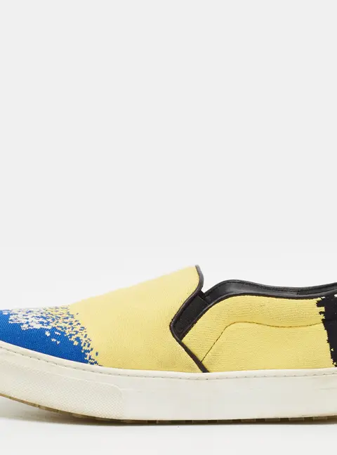 Celine Size 36.5 Multicolor Fabric Slip On Sneakers