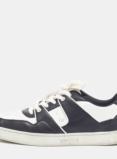 Celine CT-07 Size 42 Black/White Leather Lace Up Sneakers