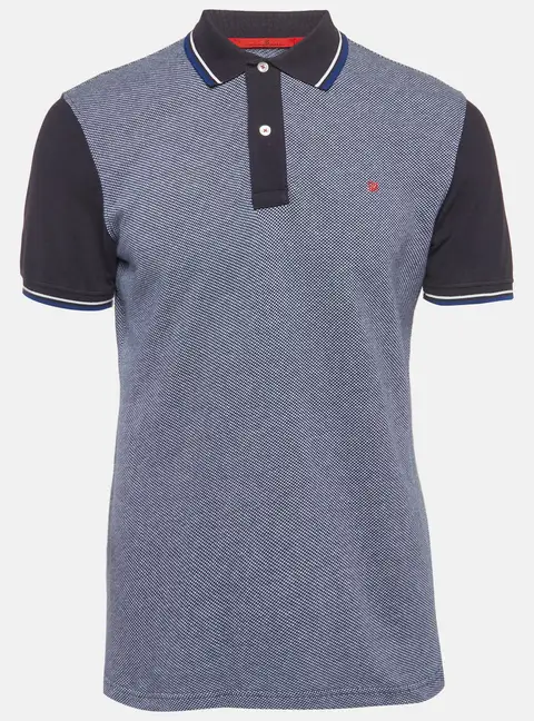 CH Carolina Herrera Navy Blue Cotton Pique Polo T-Shirt L