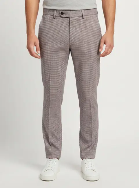 CH Carolina Herrera Multicolor Houndstooth Stretch Cotton Slim Fit Trousers M