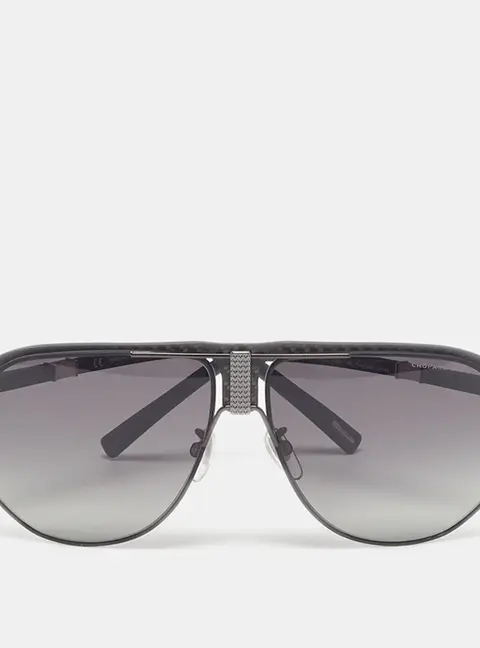 Chopard Black SCHF82 Polarized Aviator Sunglasses