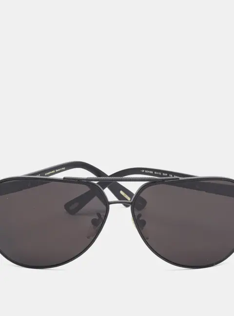 Chopard Matte Black Polarized SCH B28 Aviator Sunglasses