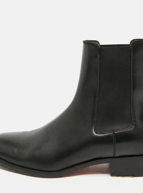 Christian Louboutin Samson Size 42 Black Leather Chelsea Ankle Length Boots