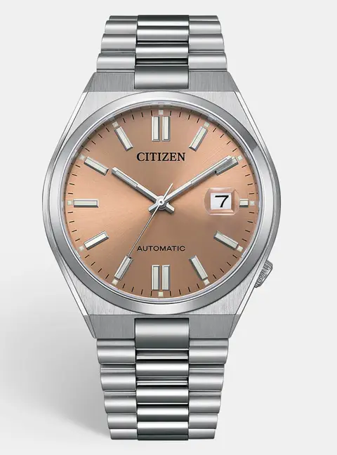 Citizen Tsuyosa NJ0159-86Z Salmon Dial Stainless Steel Men's Wristwatch 40mm