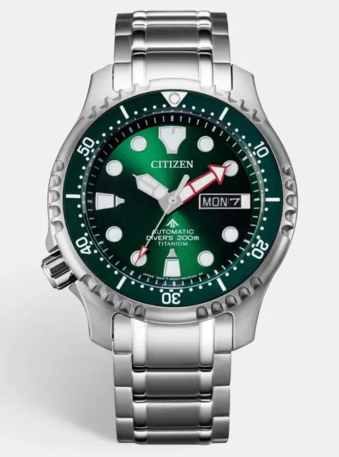 Citizen Promaster NY0100-50X Green Dial Titanium Men's Wristwatch 42 mm