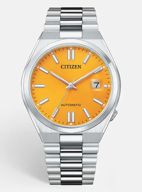 Citizen Tsuyosa NJ0150-56Z Sunray Yellow Dial Stainless Steel Men's Wristwatch 40 mm