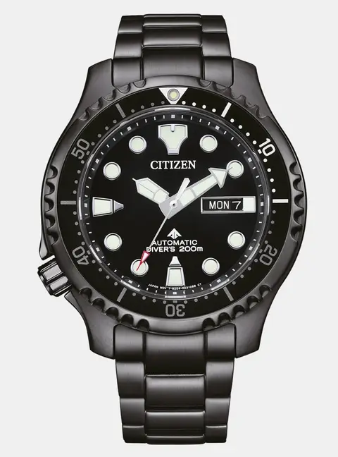 Citizen Promaster NY0145-86EE Black Dial PVD Coated Stainless Steel Men's Wristwatch 44 mm