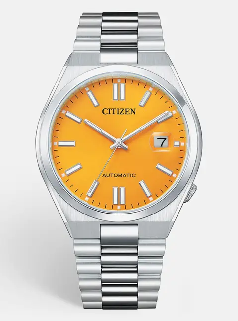 Citizen Tsuyosa NJ0150-81Z Yellow Dial Stainless Steel Men's Wristwatch 40 mm
