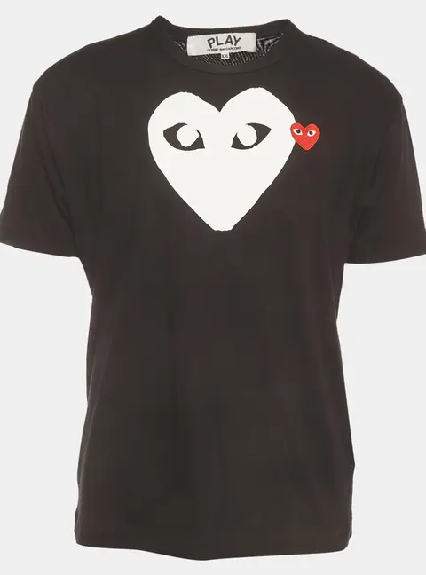 Comme des Gar&ccedil;ons PLAY Black Heart Graphic Jersey T-Shirt XL