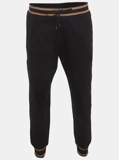 Class by Roberto Cavalli Black Stripe Detail Cotton Knit Sweatpants XL