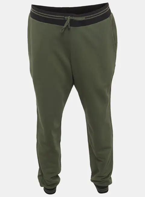 Class by Roberto Cavalli Olive Green Stripe Detail Cotton Knit Sweatpants XL