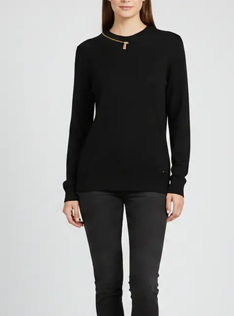 Class by Roberto Cavalli Black Wool Sweatshirt XL