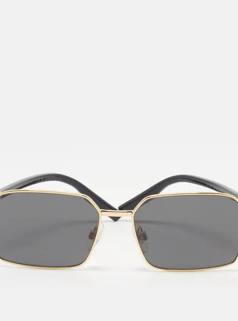 Dolce & Gabbana Black/Gold Tone DG2316 Square Sunglasses