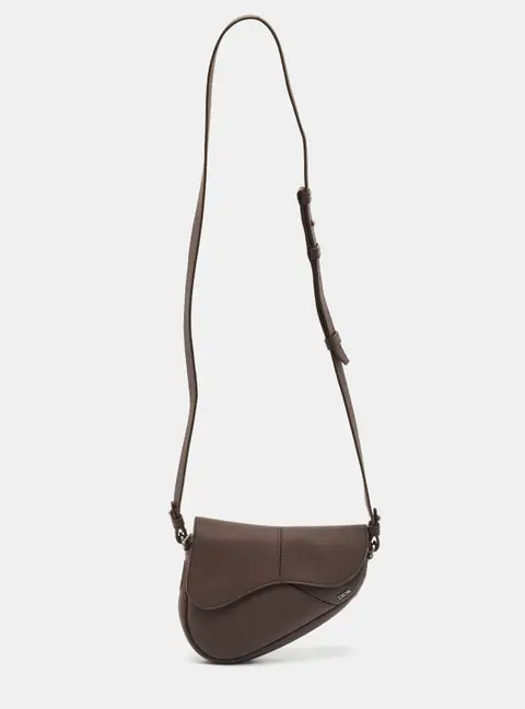 Dior Saddle Mini Brown Leather Crossbody Bag