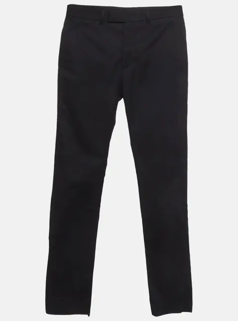 Dior Homme Uniforme Navy Blue Twill Regular Fit Pants S