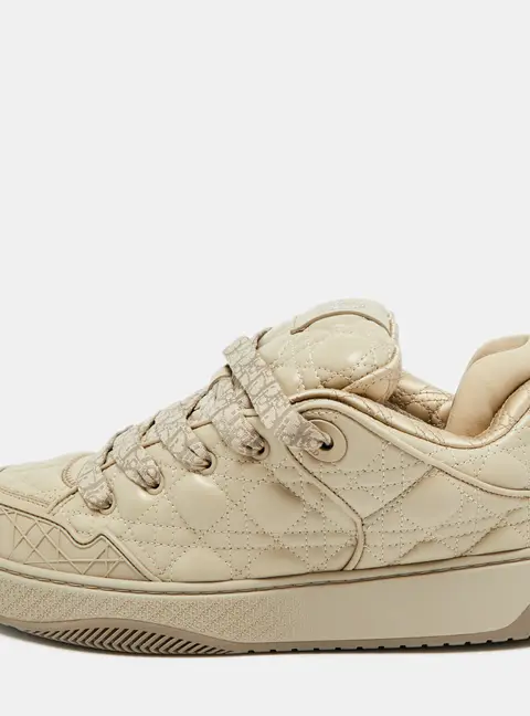 Dior B9S Skater Size 42.5 Beige Cannage Leather Low Top Sneakers