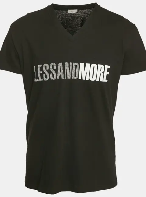 Dior Homme Black Printed Jersey V-Neck T-Shirt S