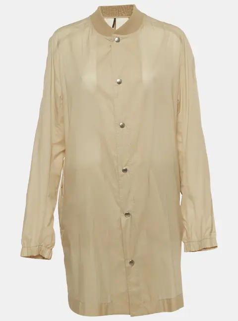 Dior Homme Cream Nylon Semi Sheer Short Coat M