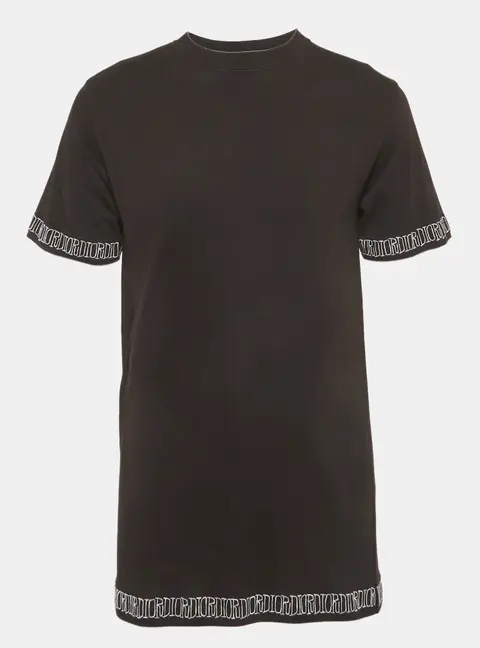 Dior Homme Black Logo Embroidered Jersey T-Shirt S
