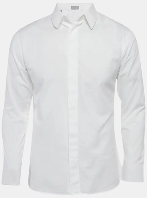 Dior Homme Jacquard Cotton Long Sleeve Shirt L