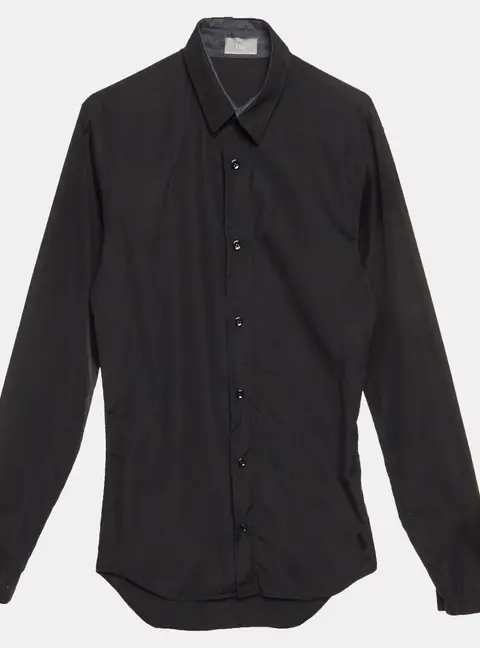 Dior Homme Black Cotton Button Up Shirt S
