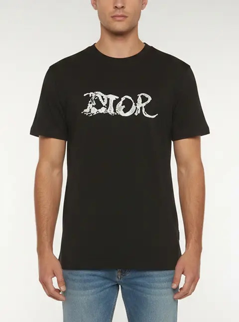 Dior Homme Black Printed Crewneck T-Shirt M