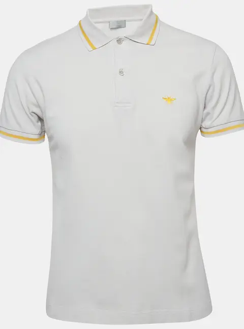 Dior Homme Grey Pique Polo T-Shirt M