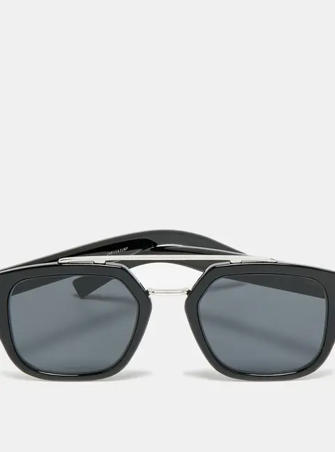 Dior Homme Black/Silver Fraction Tone 8072K Aviator Sunglasses