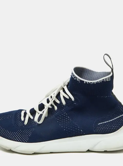Dior Homme B21 Size 41 Blue Knit Fabric High Top Sneakers