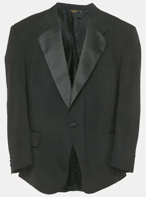Christian Dior Vintage Black Wool Tailored Blazer 4XL