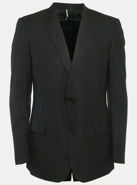 Dior Black Wool Regular Fit Blazer XL