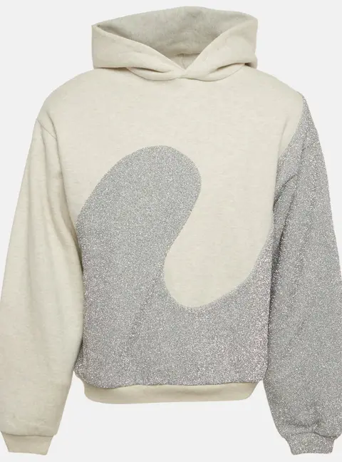 Dior Homme X ERL Grey Jersey Hooded Relaxed Fit Sweatshirt S