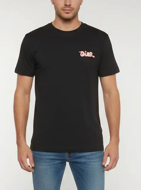 Christian Dior Homme Black Logo Embroidered Cotton Jersey Crewneck T-Shirt S