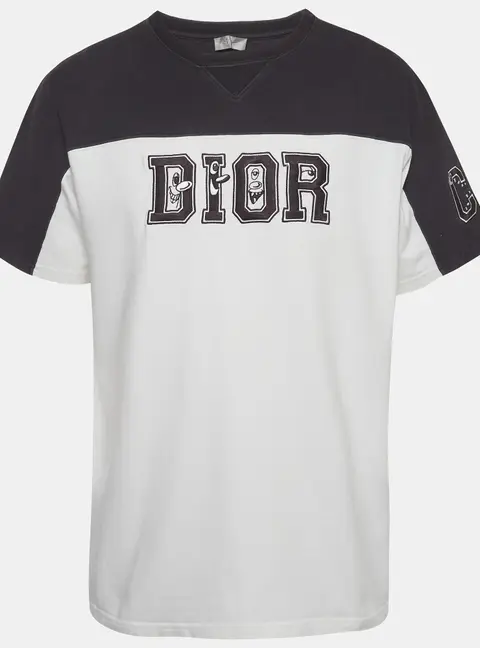 Dior x Kenny Scharf White Embroidered Jersey Oversized T-Shirt XXL