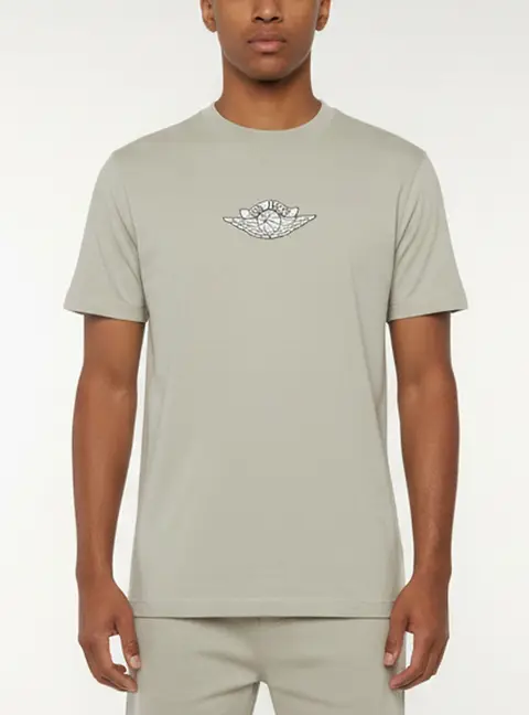 Dior Homme x Air Jordan Grey Cotton Logo Embroidery T-Shirt XS