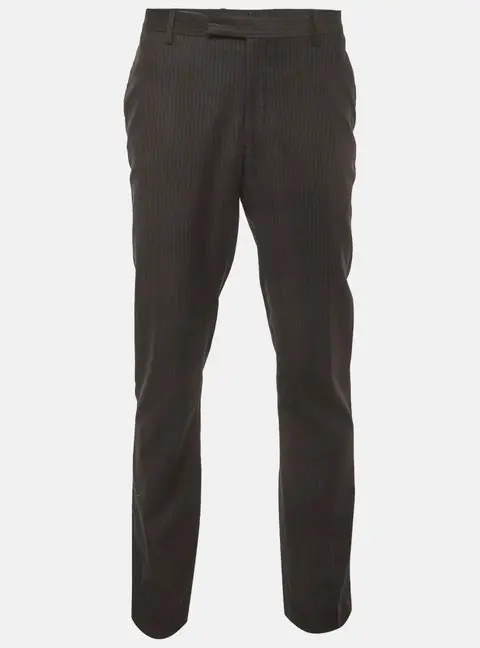 Dior Homme Black Striped Wool Blend Formal Trousers XXL