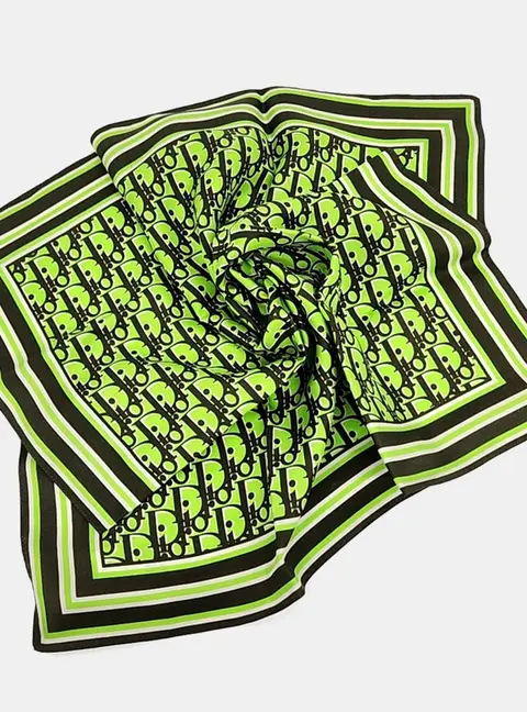 Dior silk scarf and scarf ring