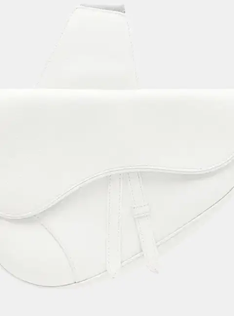 Christian Dior Ultra Matte Medium White Calfskin Leather Shoulder Bag