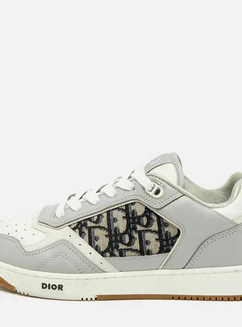 Dior B27 Size 42 Tricolor Oblique Jacquard and Leather Lace Up Sneakers