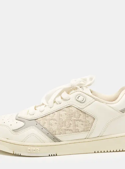 Dior B27 Size 43 White Oblique Leather Low Top Sneakers