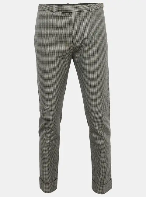 Diesel Black Gold Grey Houndstooth Pants L/Waist 36"