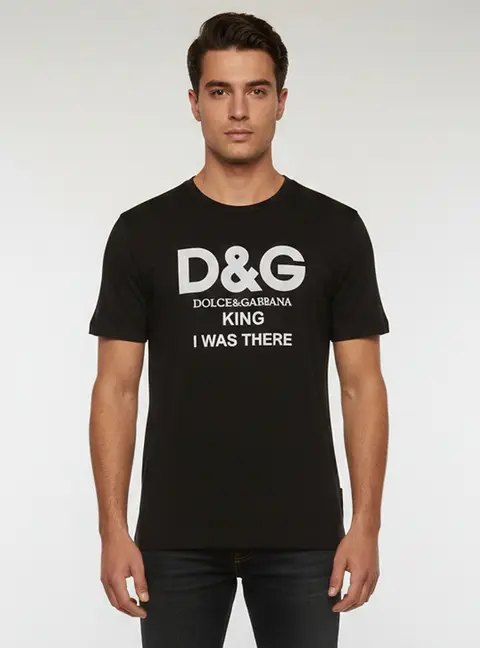 Dolce & Gabbana Black Printed Jersey Crewneck T-Shirt XXXL