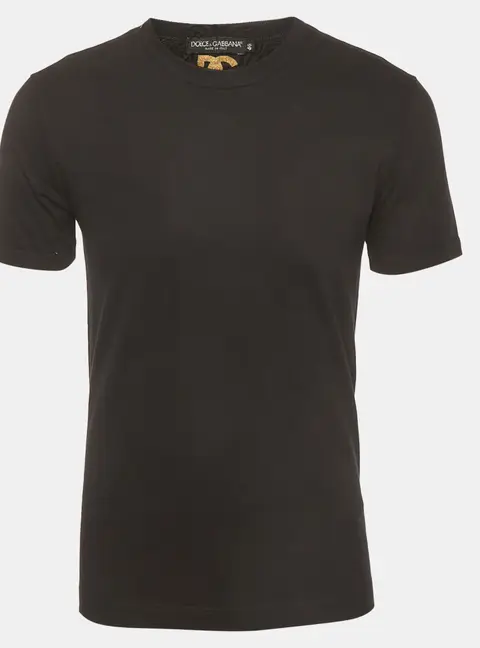 Dolce & Gabbana Black Jersey Crewneck T-Shirt S
