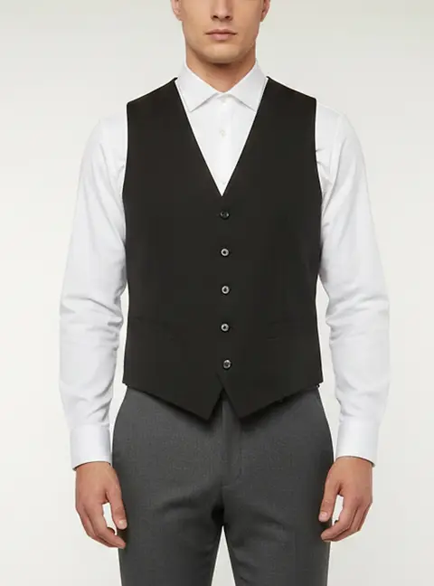 Dolce & Gabbana Black Gabardine Sleeveless Vest M