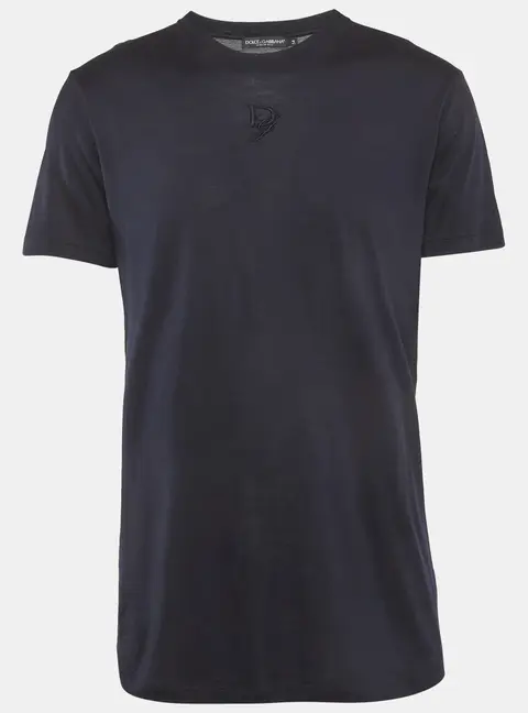 Dolce & Gabbana Navy Blue Jersey Crewneck T-Shirt XXL